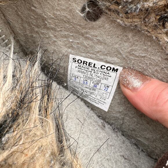 Sorel Women's Brown Leather Joan of Arctic Waterproof Snow Boots Size 5 - Picture 3 of 10